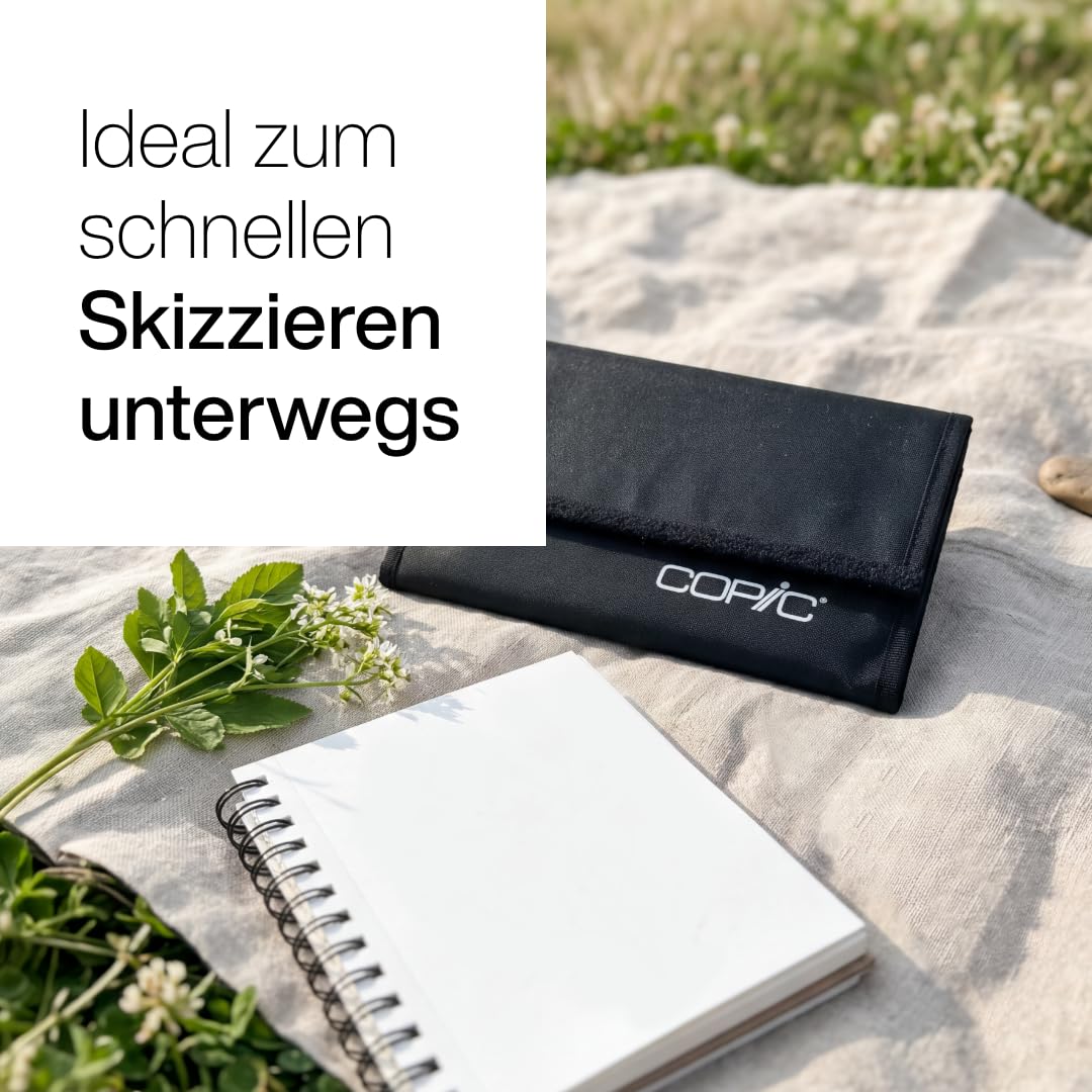 COPIC Classic Set "Architektur Farben", 12er Set im Wallet, Twin Marker mit einer mittelbreiten und einer feinen Spitze