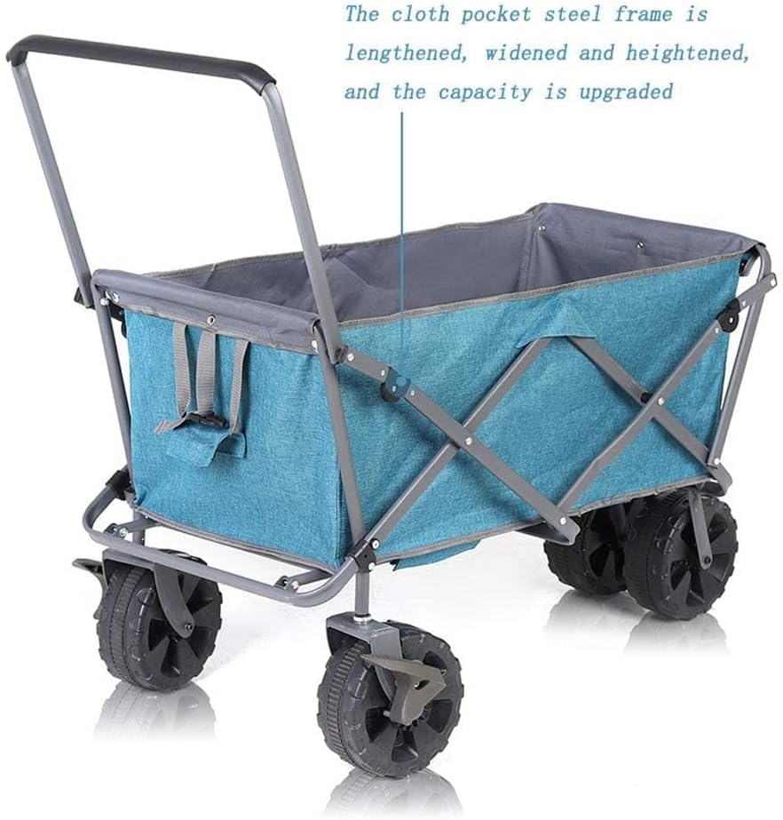 トロリーカート 折りたたみユーティリティワゴン 4輪折りたたみ  