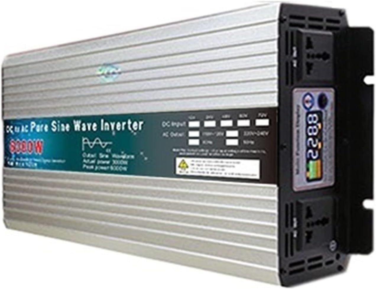 Pure Sine Wave Inverter 12V/24V/48V/60V to 110V 220V 6000W 8000W Voltage Transformer Converter Pure Sine Wave Power Solar(60V 6000W,220V 230V 50HZ)