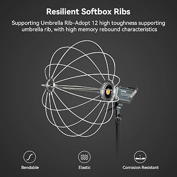 SMALLRIG Lantern Softbox Soft Light Modifier, 26 Inch/65 cm Softbox Diffuser Compatible with SMALLRIG Video Light 120B/120D/220B/220D and Other Bowens Mount Lamps