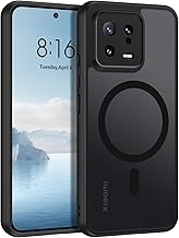 VENINGO Magnetic Cover for Xiaomi 13 Case Compatible with MagSafe Cover Translucent Matte Silicone TPU Anti Fingerprint Case for Xiaomi 13 6.36 Inch Black