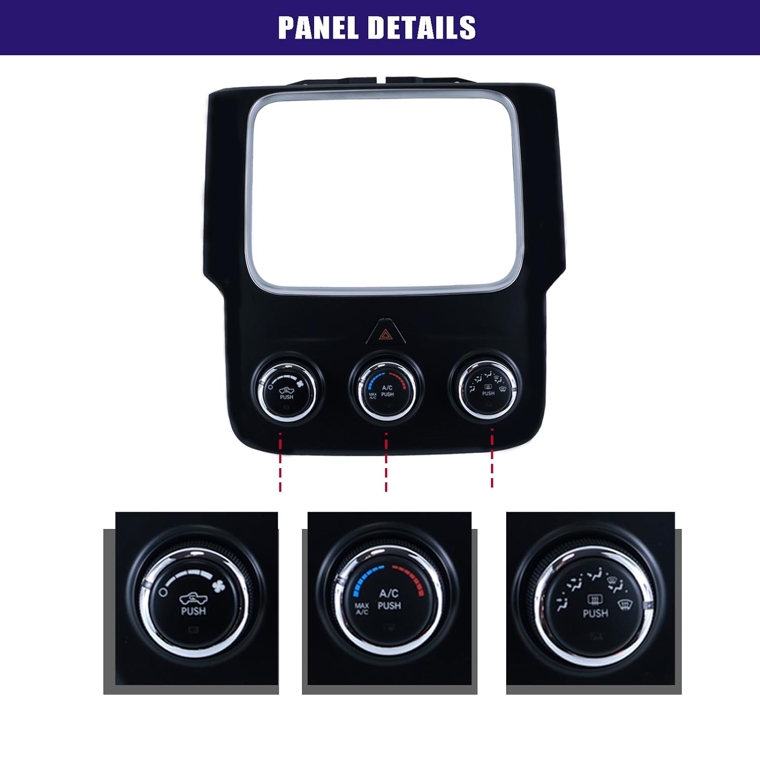 Climate Control Module W/Casing Compatible with Ram 1500 2013, 2500 3500 2013 2014 2015 2016 2017 2018, A/C AC Control Panel, HVAC Temperature Heater Control Switch, Replace# 68268189AA