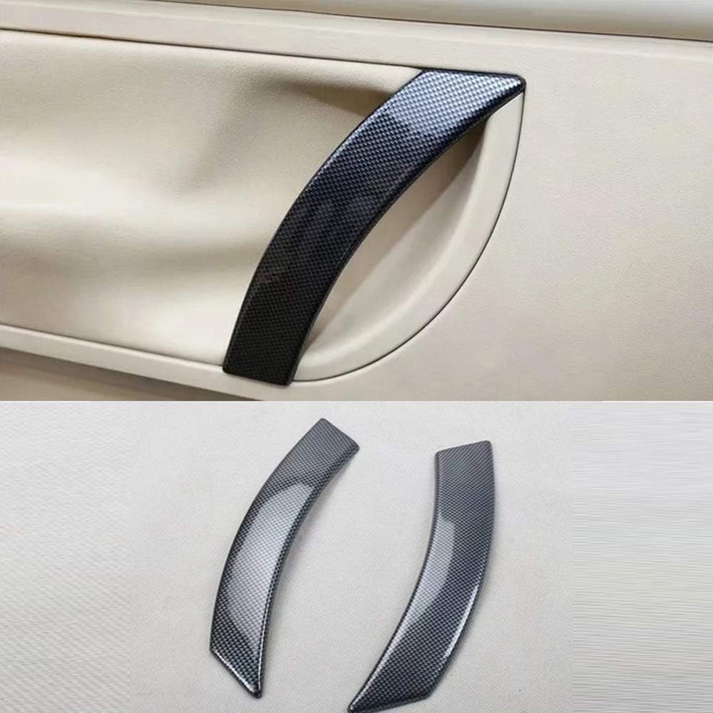 2PCS Car Interior Side Door Handle Bowl Protector Cover Trim Fit for Volkswagen Beetle 2003-2010 Carbon Fiber ABS Car Styling