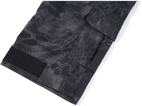 Tenue Woodland Armée Ensemble Tactique Kaiyei Pantalon Et Haut - Motif Woodland Python Noir - Airsoft Chasse Militaire Costume Armée Motif Python