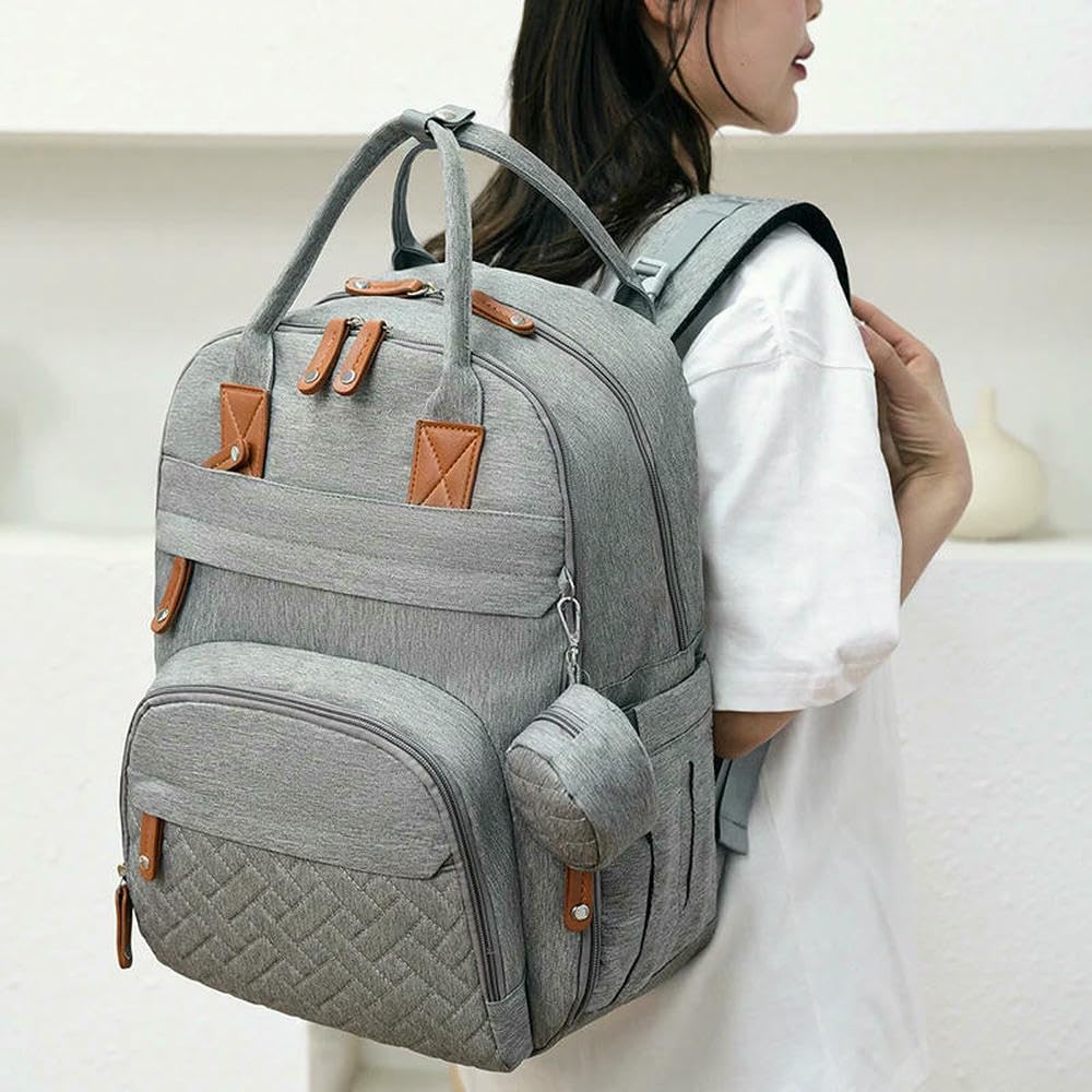 JJDFW Torba na pieluchy Plecak Baby Essentials Travel Tote Wielofunkcyjna wodoodporna z podkładką do przewijania paski do wózka duża