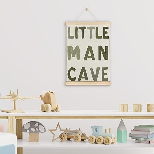 Miniatura 3 de SereneHanctuary Arte de pared de cueva de hombre pequeño, decoración de pared para habitación de niños, marco para colgar pósteres para habitación