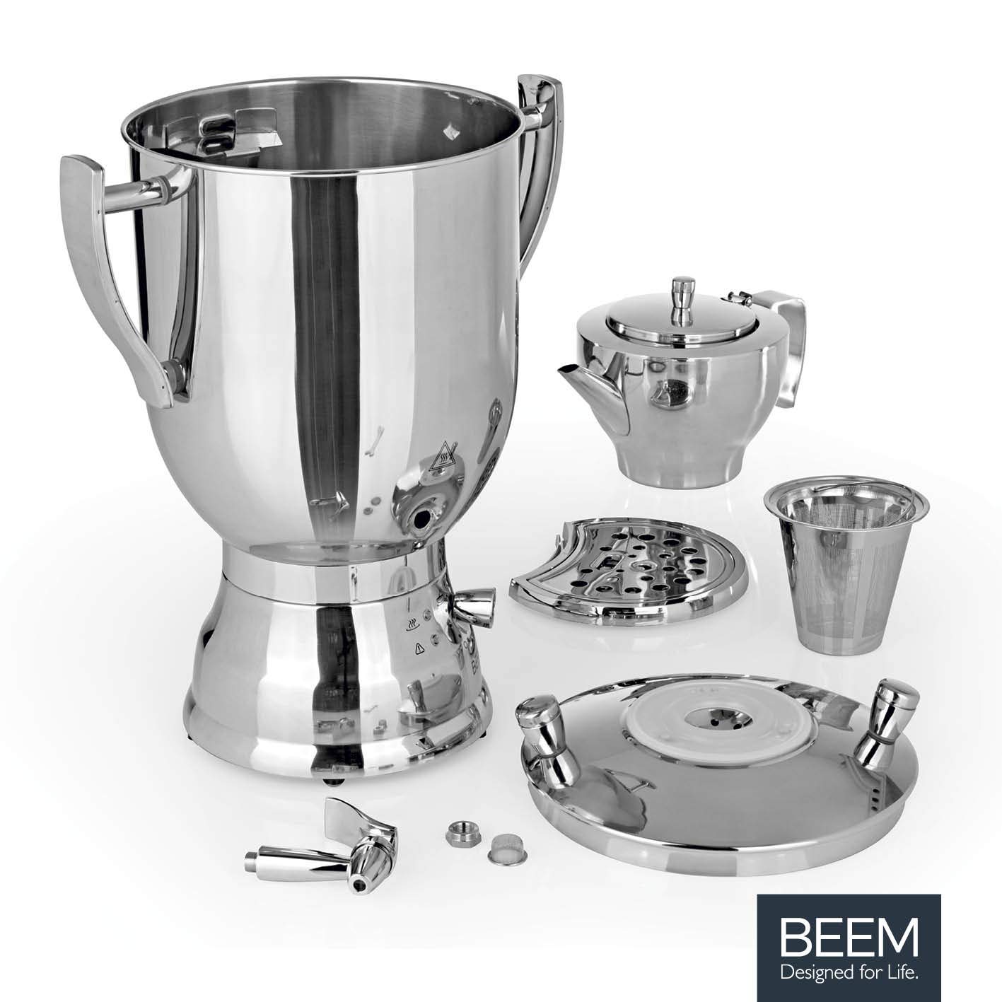 Beem Samovar 7204 3008C 8 litres 2500 W en acier inoxydable/chromé