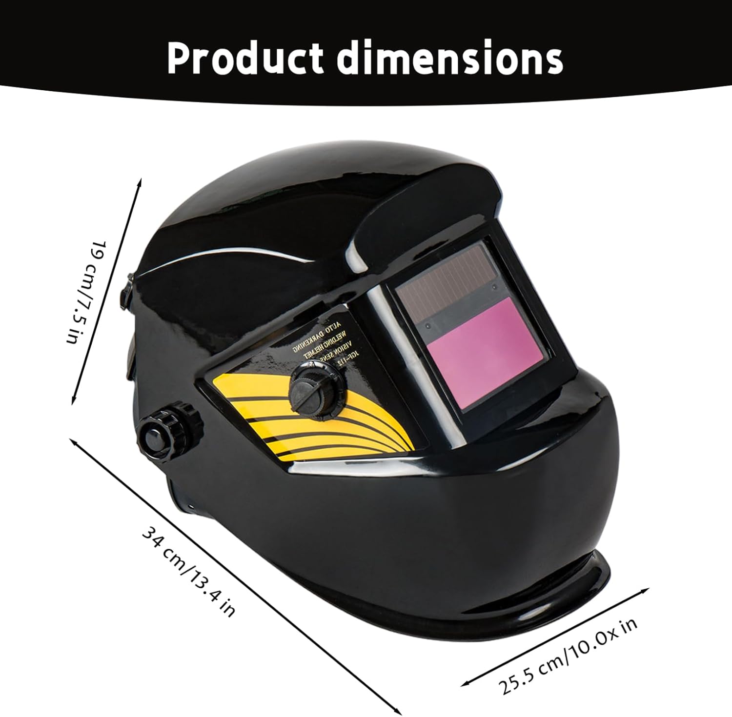 Auto Darkening Welding Helmet Solar Powered Welder Mask Heat-Resistant Adjustable Welding Hood with 180° Flip Design Helmet Auto Darkening