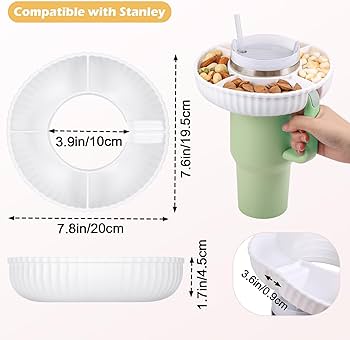 XQZMD Ciotola Per Snack Per Stanley Cup Da 1,18 L, Riutilizzabile Con
