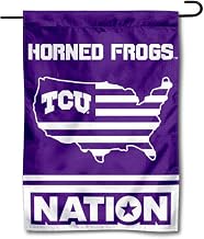 Texas Christian Horned Frogs Garden Flag with USA Stars and Stripes Nation