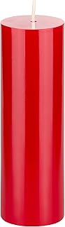 Mega Candles 1 pc Unscented Solid Red Pillar Candles, Hand Poured Premium Wax Candle 2 Inch x 6 Inch, Home Décor, Spas, Weddings, Occasions, Party, Centerpieces, Holidays, Vigils, Prayers