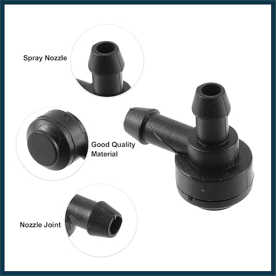 2Pcs windscreen washer jets and windshield washer check valve for Volvo XC90, C30, C70, S40, S60, S70, S80, V50, V70, XC60, XC70 - Includes 2 way (L) and 3 way (T) - models 31391513 and 9178897