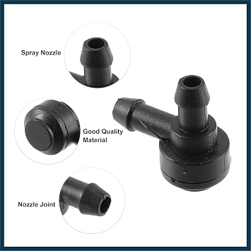 2Pcs windscreen washer jets and windshield washer check valve for Volvo XC90, C30, C70, S40, S60, S70, S80, V50, V70, XC60, XC70 - Includes 2 way (L) and 3 way (T) - models 31391513 and 9178897