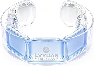 LVYUAN Neck Cooler, 54.4°F (18°C), Cooling Ring, Lasts 2 Hours, PCM Cooling Technology, Heatstroke Prevention, Cooling Goods, Ergonomic Design, Cool Neck Ring, Ice Pack, Neck Headache Care, Ice Ring