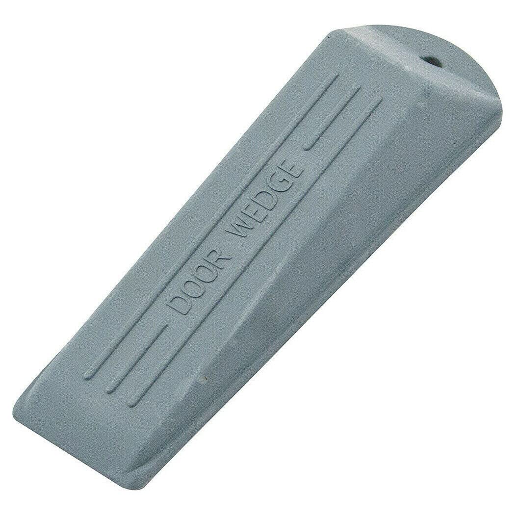 100PC Small Grey Rubber Door Stop STOPPERS Wedge Protects Walls & Doors NEW