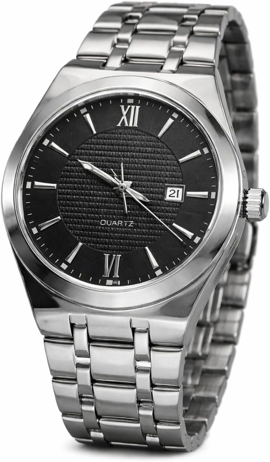 - Analog Date Functioning Stainless Steel Chain Watch for Men – Stylish & Durable Timepiece, Waterproof AAA Quality for Casual & Formal Wear