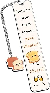 New Beginnings Gift for Woman, Toast Gift for Women, Coworker Gifts for Women, New Job, Divorce Present for Women, Book Marks for Reading Accessories Graduation Next Chapter Bookmark
