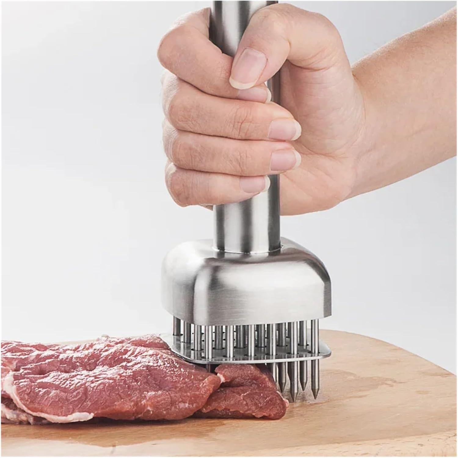 304 Stainless Steel Meat Tenderizer Needle - Professional Cooking Tool for Pork Chops and Steaks(Square round needle)