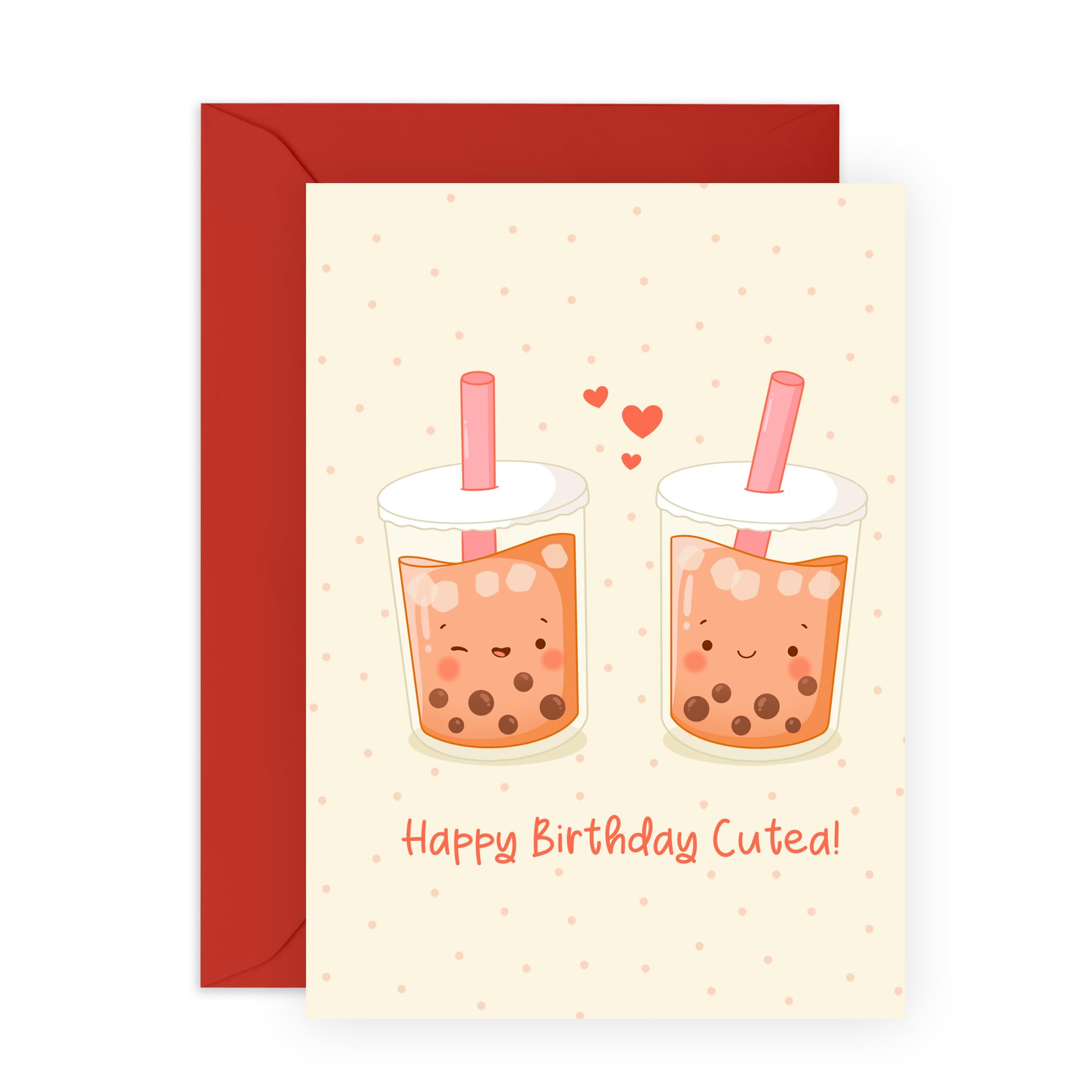 CENTRAL 23 Funny Birthday Cards For Girls Boys - Happy Birthday Cut-TEA - Boba Asian Food Puns - Cute Greeting Cards For Daughter Grandson Girlfriends