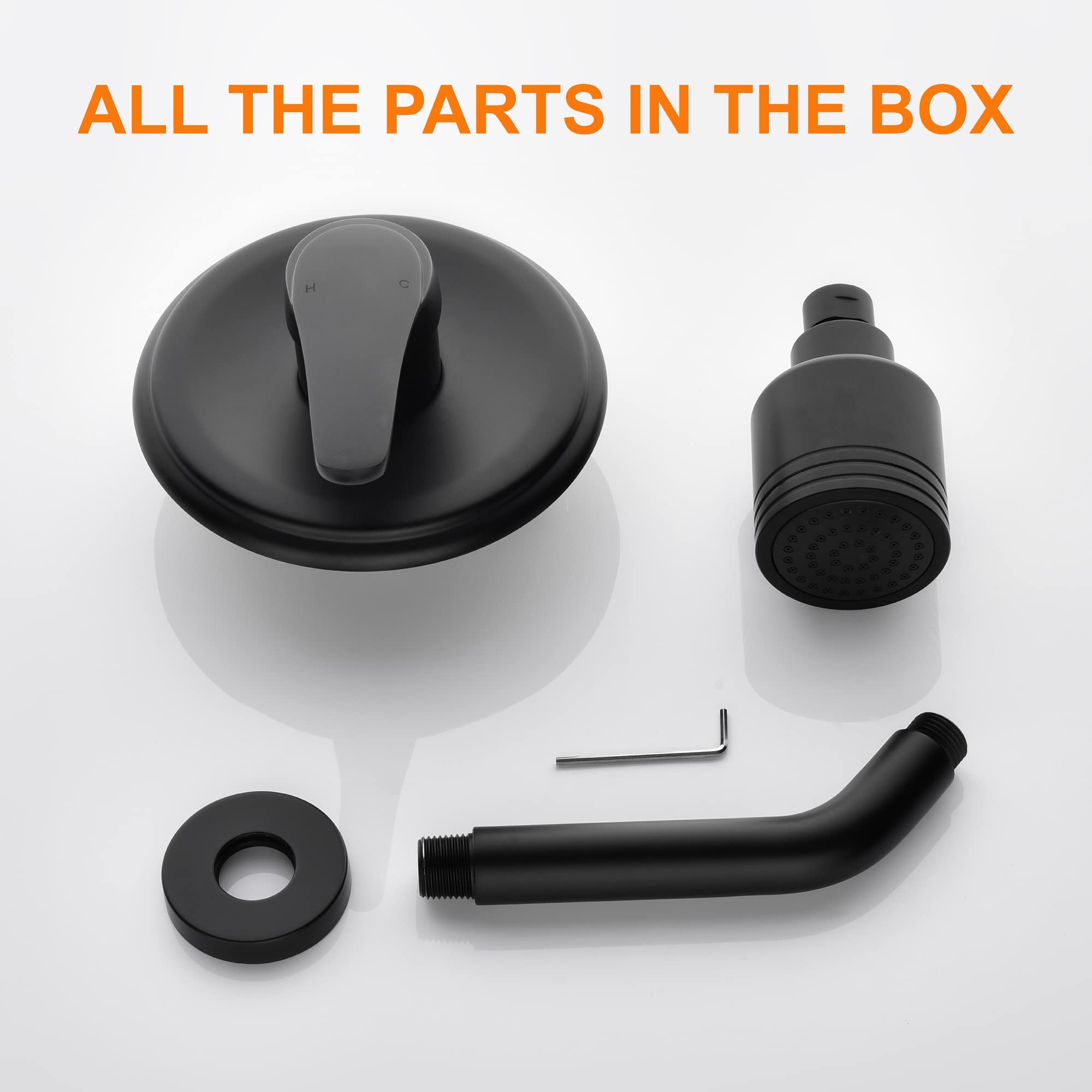 Set Doccia, Sistema Doccia a Incasso, Accessori Doccia, Miscelatore Doccia, Kit di Finitura Doccia monofunzione, rubinetti per Vasca con bilanciamento della Pressione e soffione a