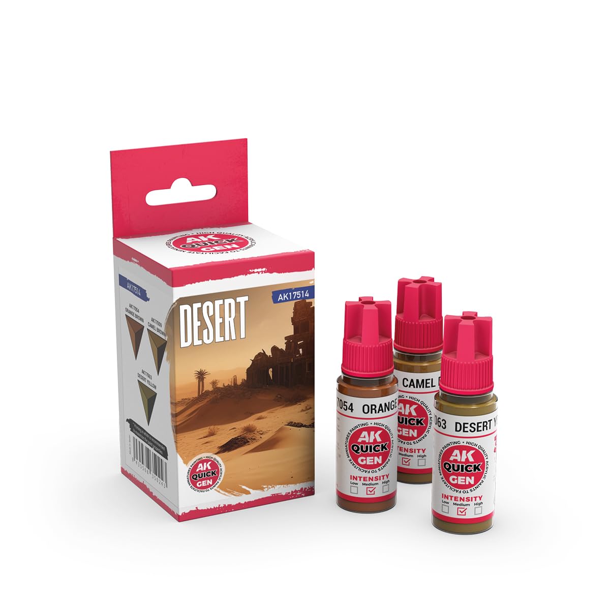 AK Interactive AK17514 - Desert (Quick Gen Set) 3X 18Ml - New