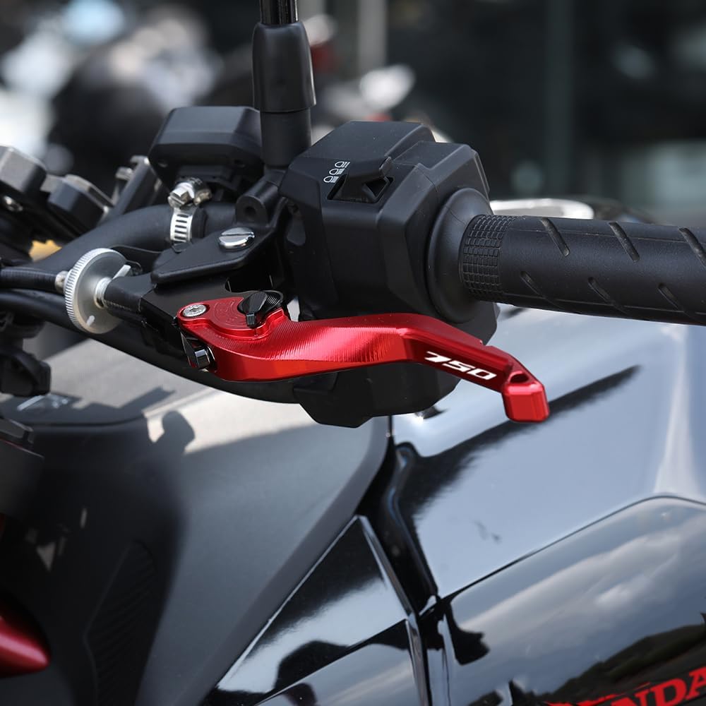 Motorcycle Short Brake Clutch Levers Compatible with H.onda CB750 H.ornet 2023 2024 2025 | Front Shorter Levers Handles CB 750 Accessories (red)