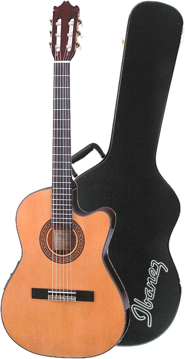 Amazon.com: Ibanez GA5TCE-AM acoustic-electric clásica en color ámbar con  Caso, Mini Soporte de guitarra, Tuner, pegwinders, y gamuza : Instrumentos  Musicales