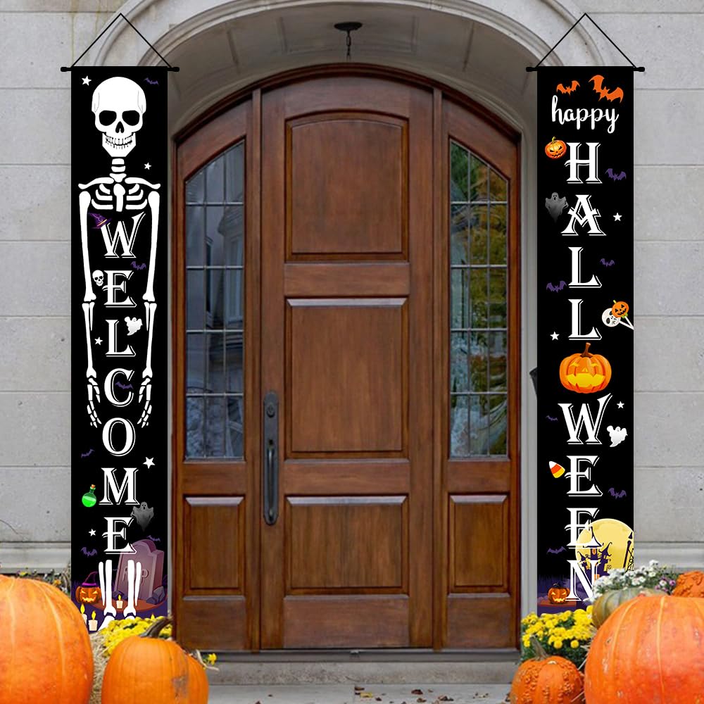 Pargleev Halloween Türbanner 'Hocus Pocus' – Wetterfestes Outdoor-Deko-Banner (178x30 Cm)