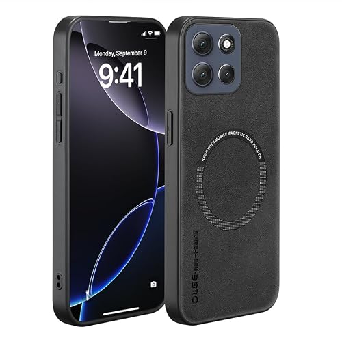 �Ή��@�� for Motorola Moto G86 Power / G100 Pro �g�уP�[�X,PU���U�[���A�X�����ȑϏՌ��X�}�z�P�[�X Black