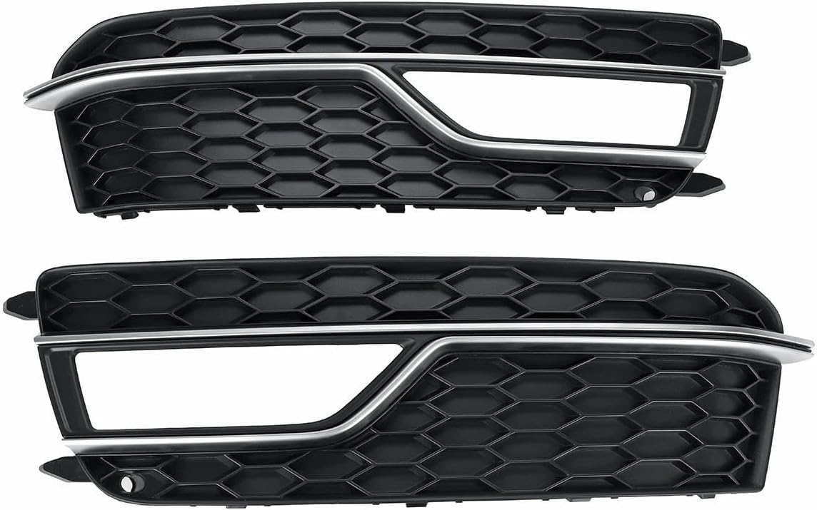 車のフロントグリル クロームシルバーフォグランプグリルカバーアウディ A5 S ライン S5 2013-2017 8T007681K