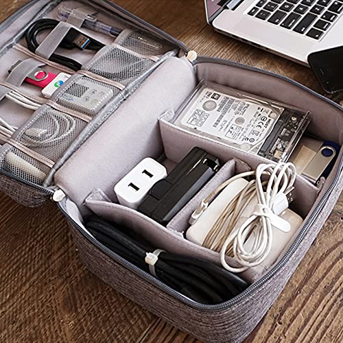 BHCASE Organizador de eletrônicos Bolsa de viagem para acessórios de cabo Bolsa de armazenamento Bol