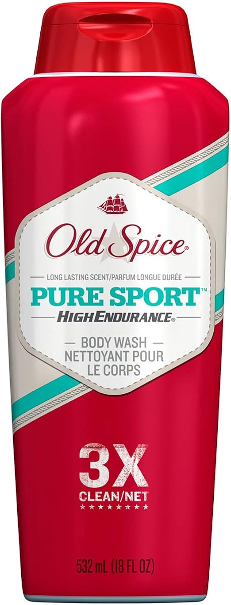 Old Spice High Endurance Body Wash, Pure Sport, 18 Fl Oz