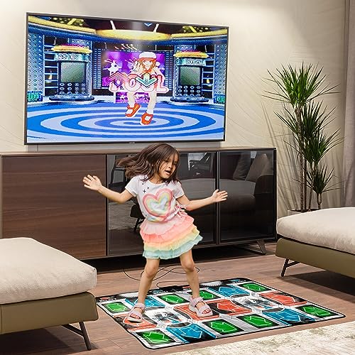 Tanzmatte für 2 Spieler mit Plug-and-Play für TV