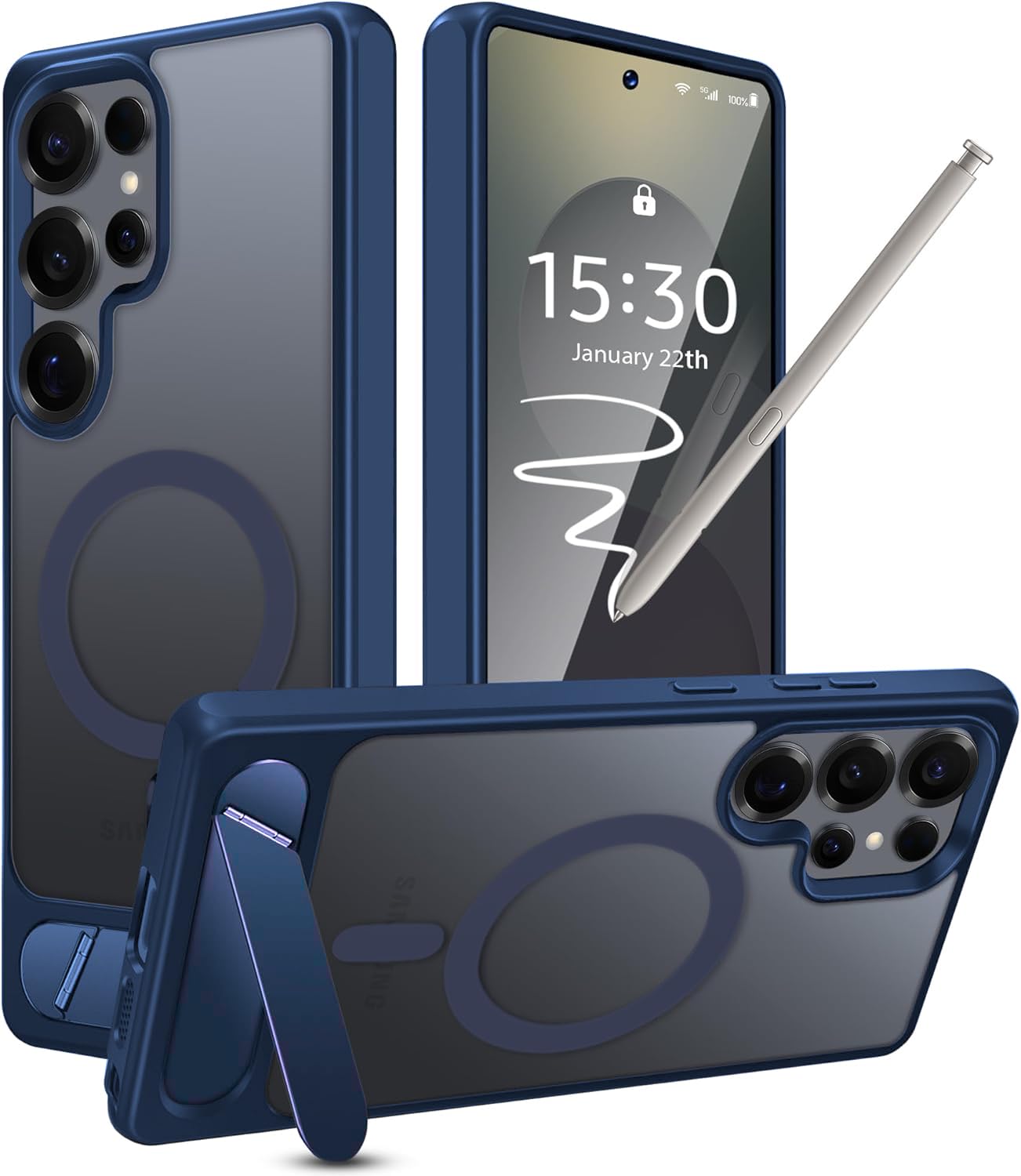 Elzzi Magnetic Case for Samsung S25 Ultra - Kickstand & Mag-Safe -1