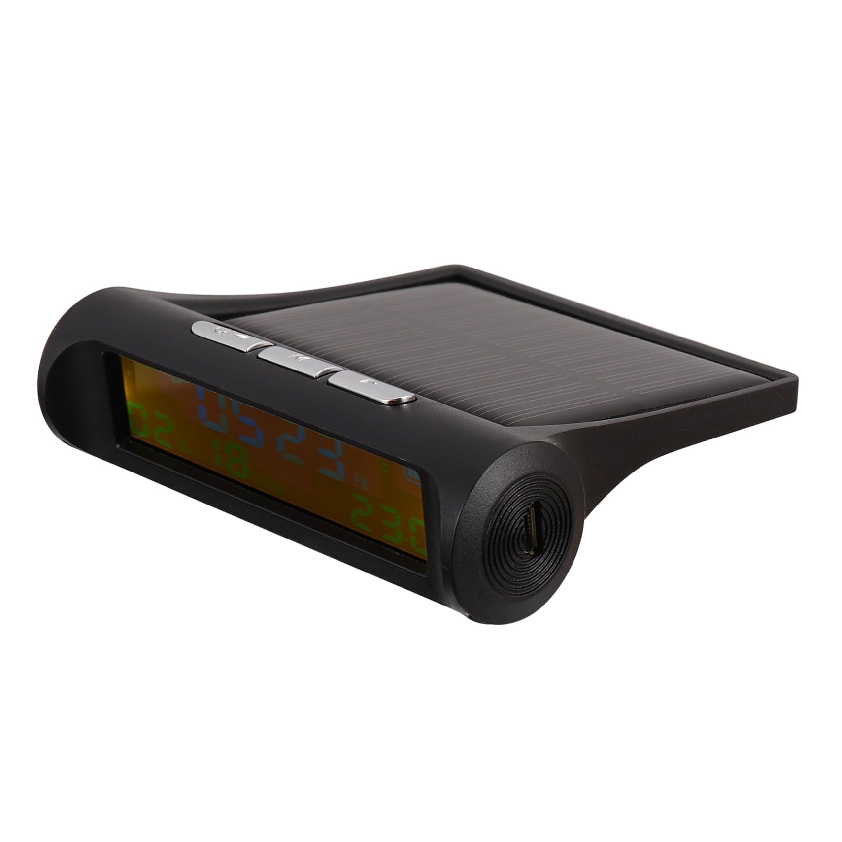 Termómetro Para Coche Reloj Digital Indicador De Voltaje Monitor De Temperatura y Hora