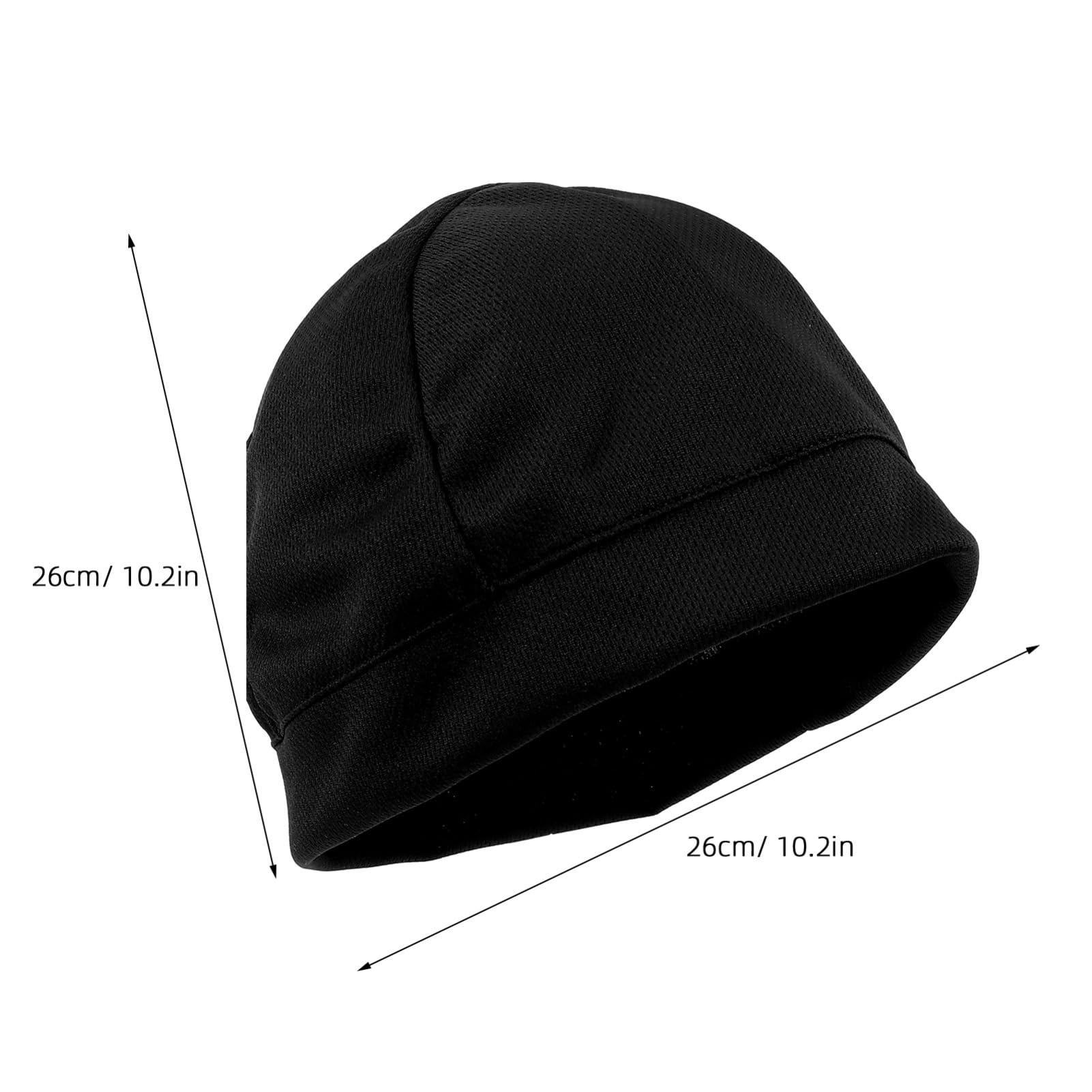 CONGARTENO 3Pcs Quick Dry Cycling Liner Caps Breathable Sports Headwear for Men Women UV Protection Wind Resistant Soft Stretchy Inner Caps for Outdoor Activities Black