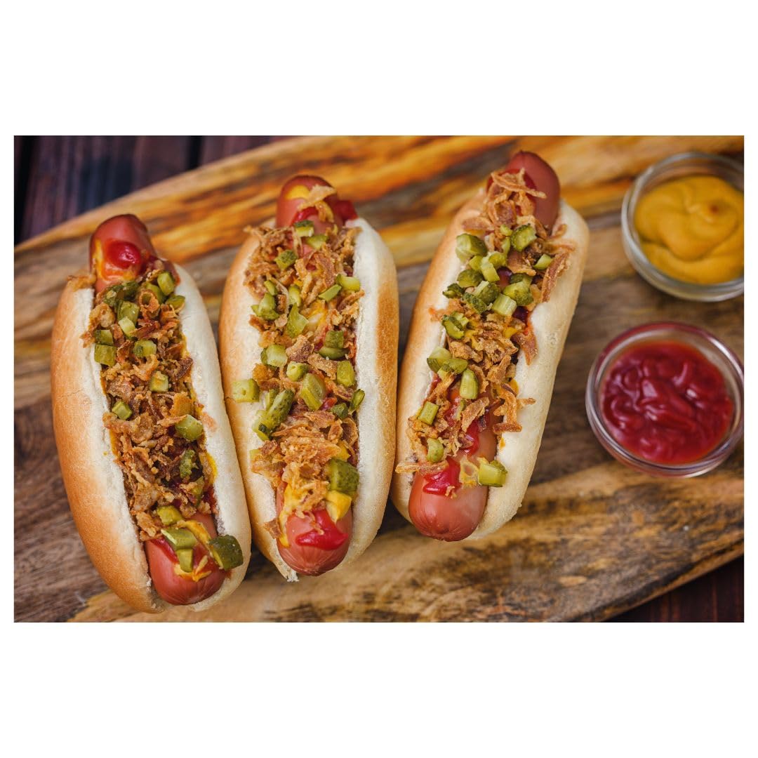 100x Hot Dog Brötchen – 25x Beutel à 250 g (4 Stück) – Weiche Buns für Hot Dogs, Grill & Snack – Perfekt für Partys, Foodtrucks & Events