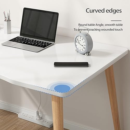 Miniatura 5 de Escritorio pequeño para computadora para espacios pequeños, 29 pulgadas de alto, 28 x 16 pulgadas, mesa de computadora simple y moderna con diseño