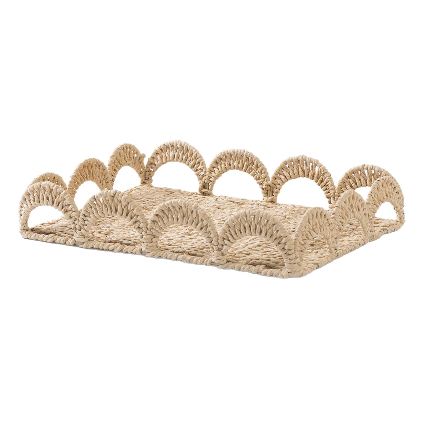 Kalttoy Woven Paper Storage Tray Minimalists Home Organiser Space Saving Decorative Container Desktop Organiser Portable Rattan Desktop Storage Solution
