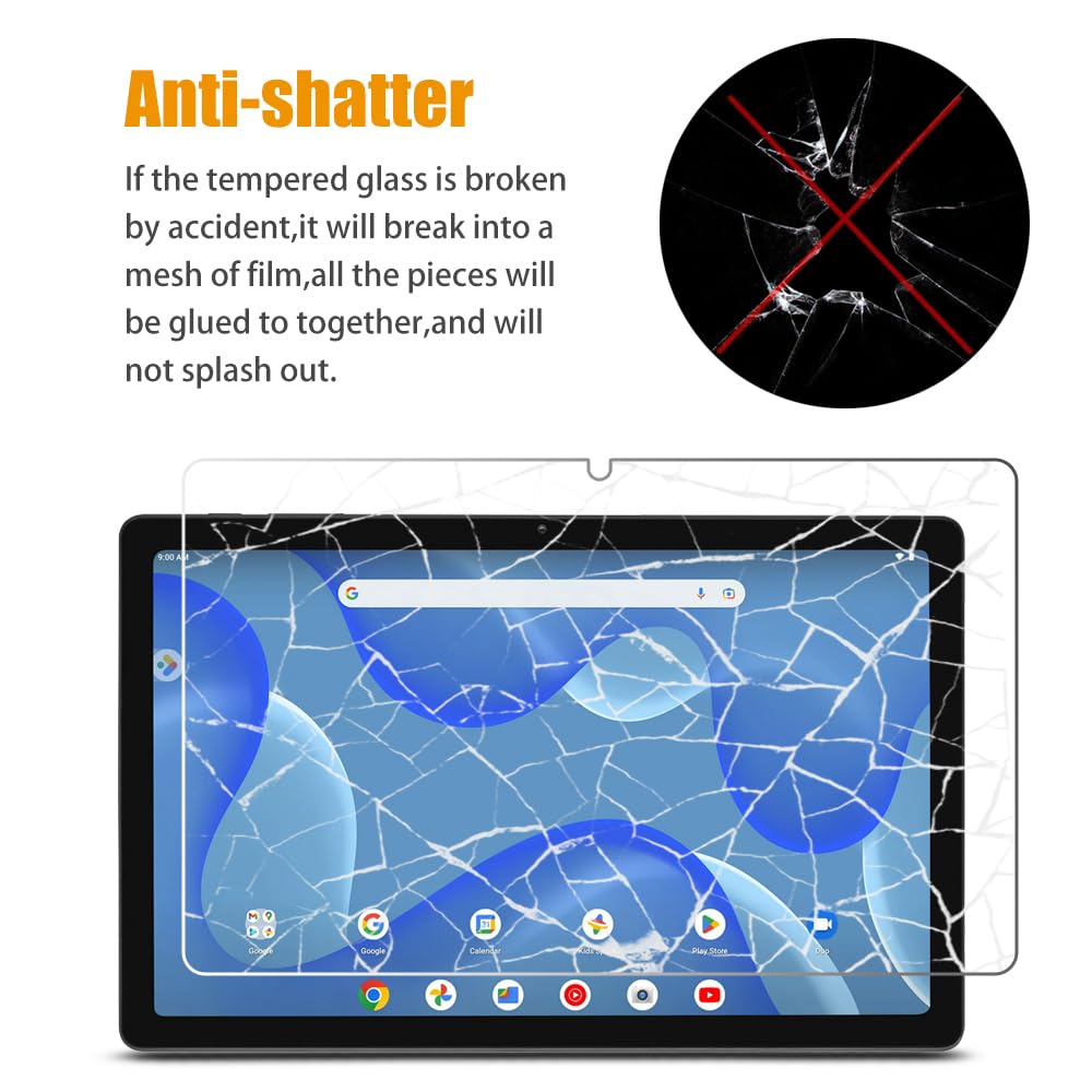 [2 sztuki] Ochraniacz ekranu ze szkła hartowanego do tabletu Onn 26.4 cm Pro 2023 (model 100110603) 10,4-calowy tablet z 2,5D 9H HD bez pęcherzyków powietrza, przezroczyste, ultracienkie szkło