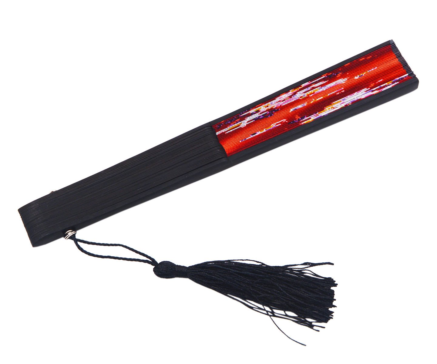 Amajiji 8.27" Women Folding Fan Hand Fan,Chinease/Japanese Vintage Retro Style (Red)