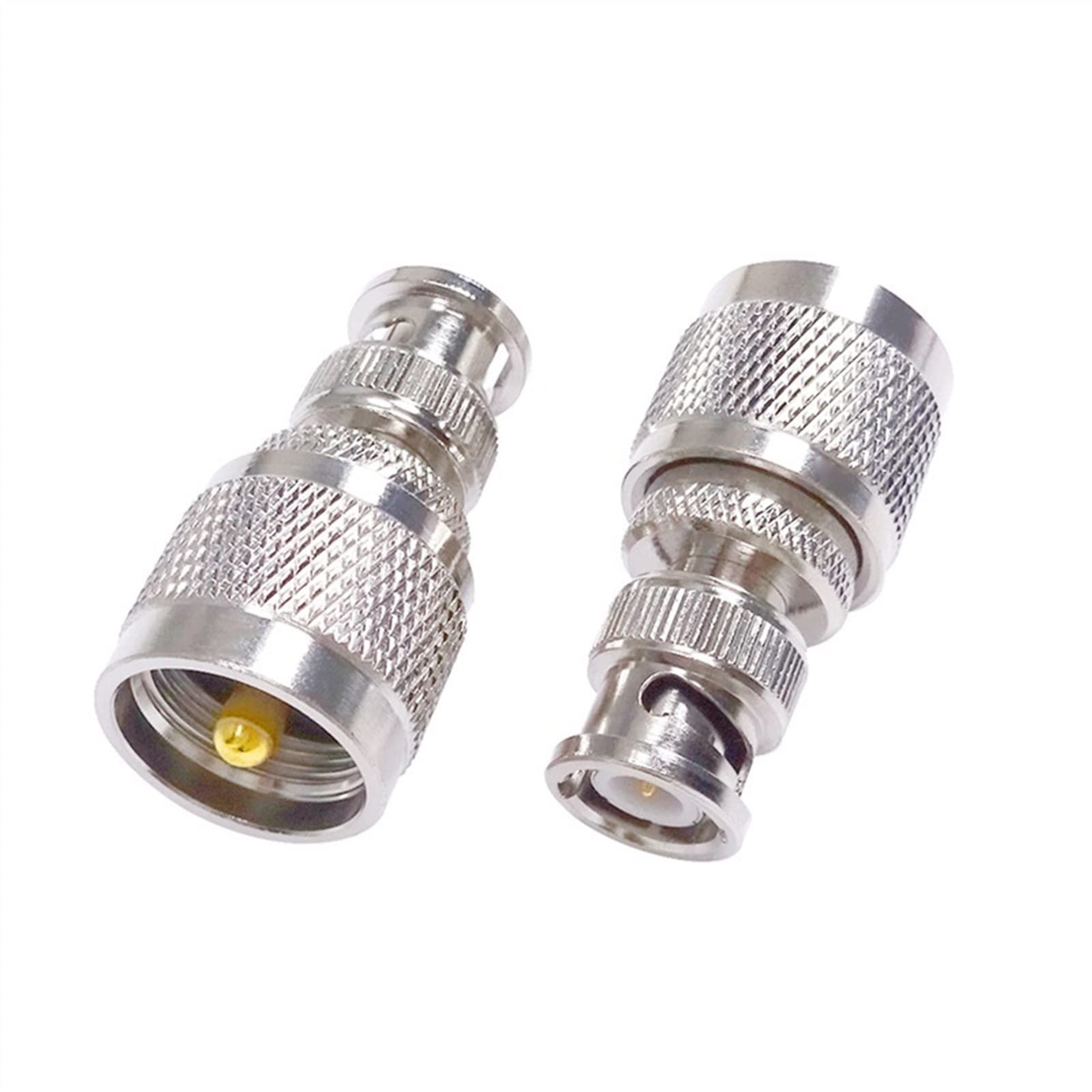 Adaptador RF BNC macho a UHF PL259 convertidor coaxial recto para radio