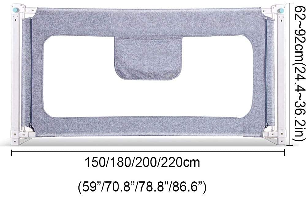 Box per Bambini Letto per Bebè con Rete ventilata, sponde per Lettino Extra Lunghe per Recinzione della Scuola Materna per Bambini con Borsa di stoccaggio Giocattolo Anti-Caduta an