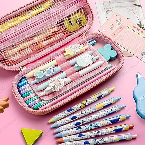Image of Pencil Case, Cute Cartoon Pencil Pouch 3D Embossed Design Novelty Pencil for Case Gift for Students Kids (RABIT Small Pouch)