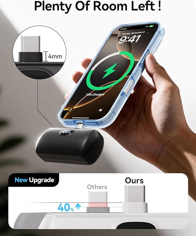 Pack de 2 Cargadores Portátiles USB C 5000mAh 22.5W miniatura 3