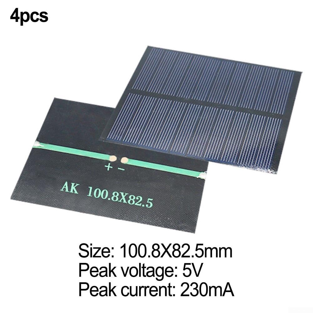 Mini celle solari per progetti fai da te quattro pannelli a 5V e 230mA corrente di uscita