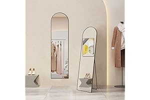 Arched Black Full Length Mirror 59" x 16"