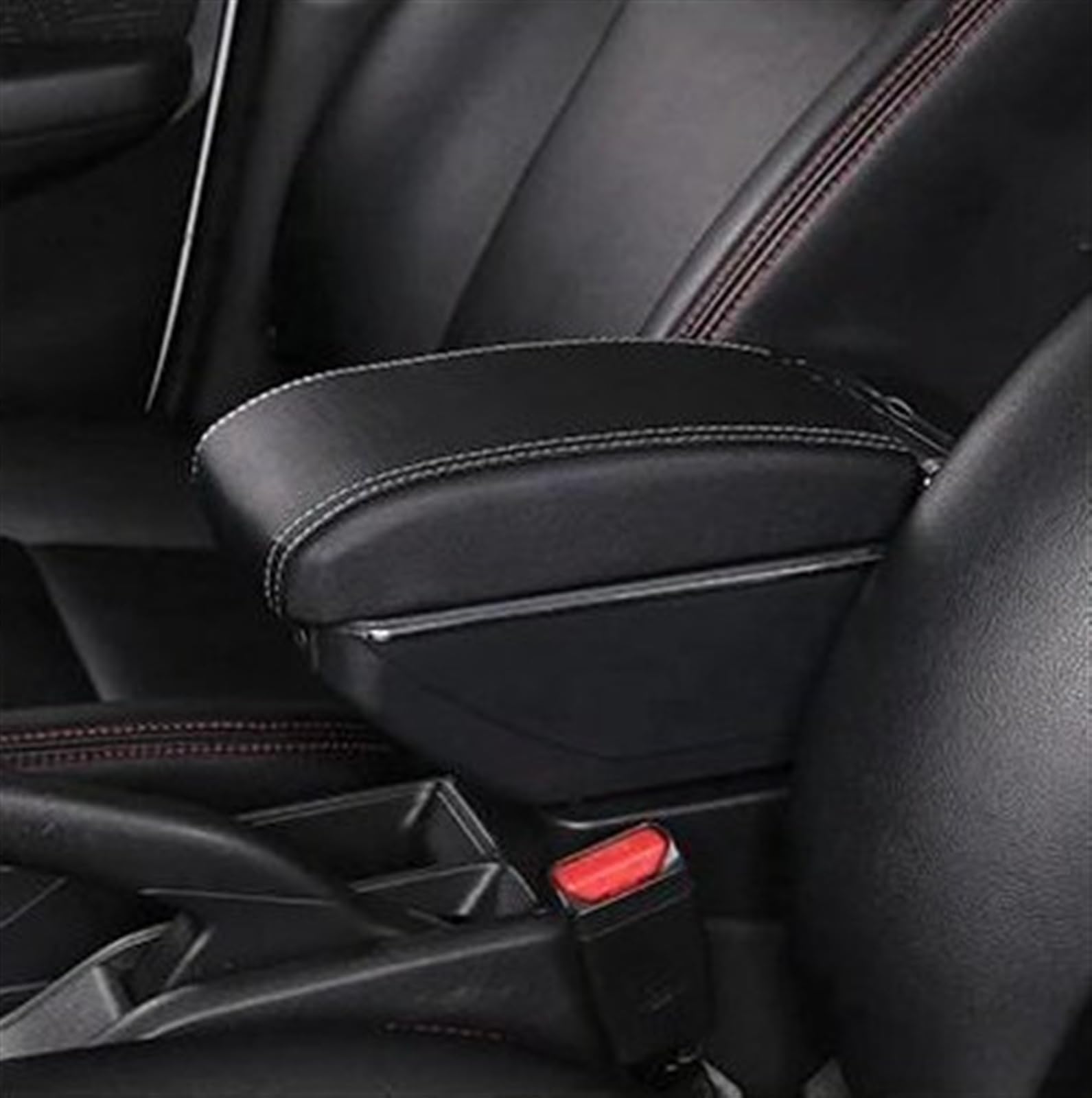 NOHEEU Armrest Box With Multifunctional Support PU Upholstered Car Interior Modification Accessories For Swift 2005-2022(C Styke Black White)