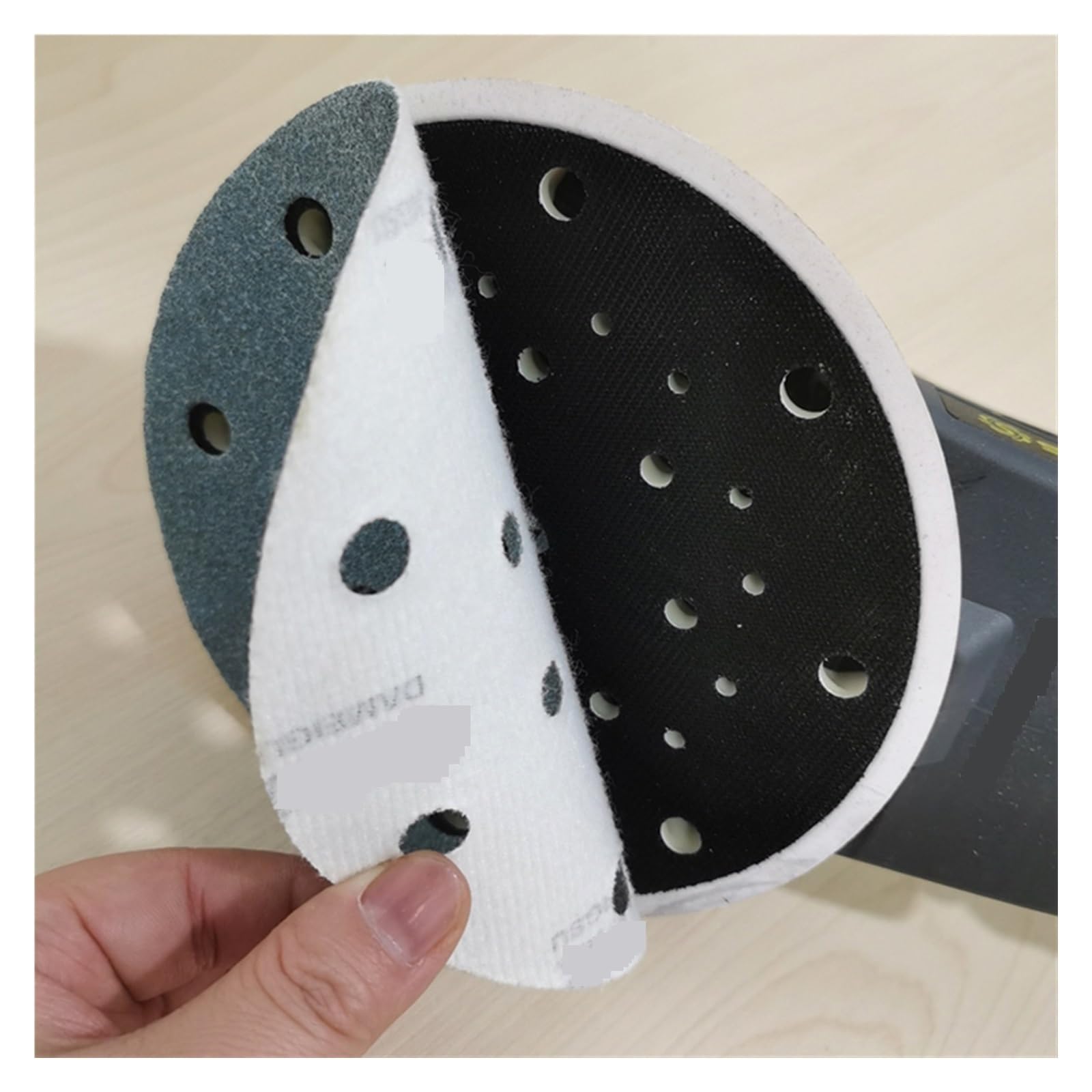 6 cali 150mm elektryczna maszyna papier ścierna karoseria samochodowa szpachlówka metalowa szlifierka do drewna mimośrodowa 5mm polerka szlifierska z papierem ściernym