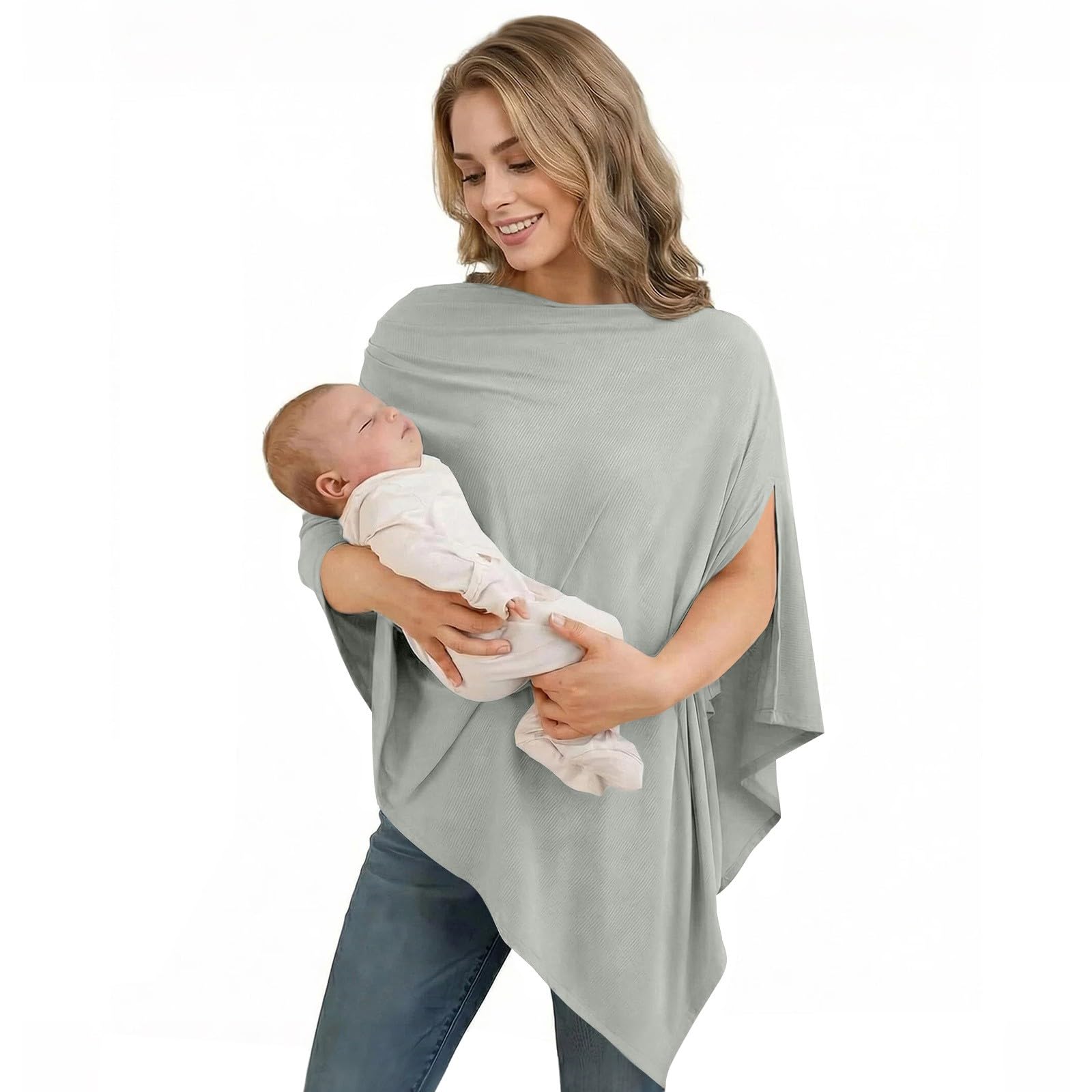Breastfeeding Cover for Mum Nursing Cover Shawl Multi-Use Portable Baby Breast Feeding Cover Up Soft Privacy Newborn Essentials for Car Seat Blanket and Stroller Coverall